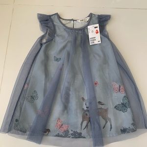 NWT H&M Disney Bambi dress 2-3 girls